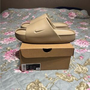 Nike Beige Slide Sandals